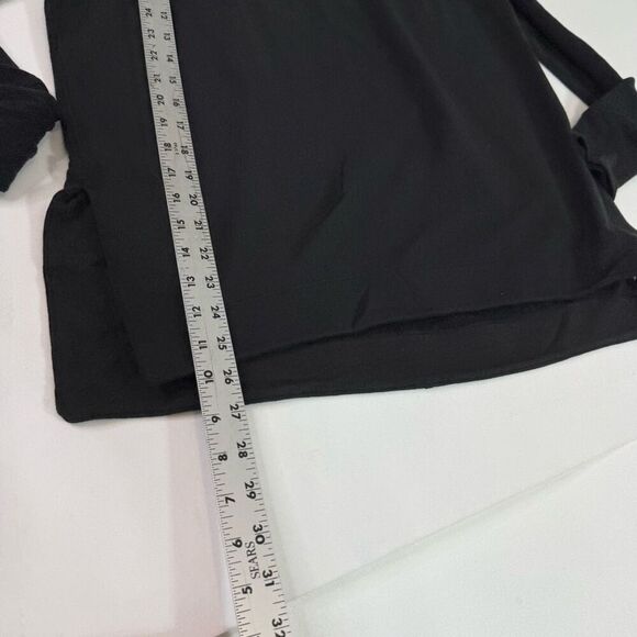 Athleta Top Womens Medium Black Long Sleeve Thumbhole Sweatshirt Material - Picture 5 of 9